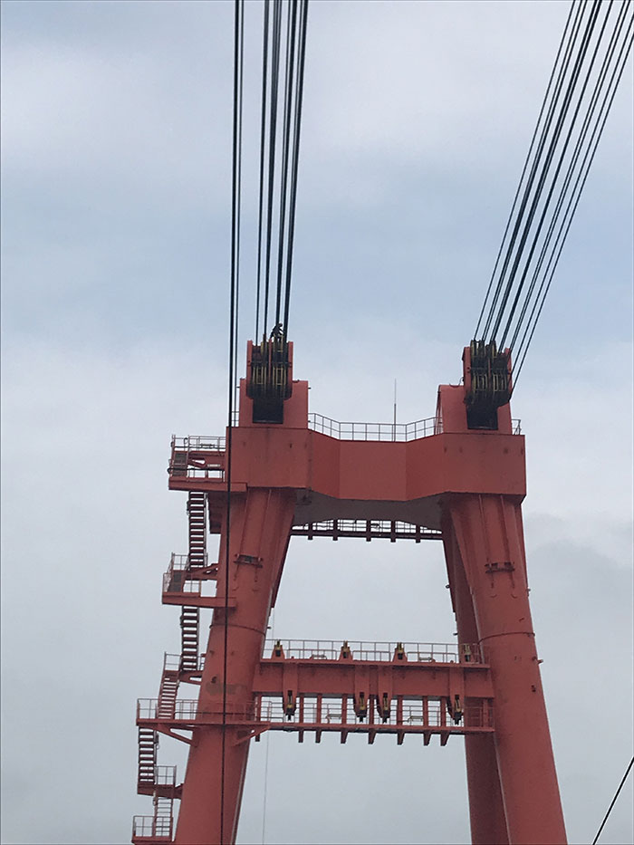 NDT inspection of steel wire rope seven